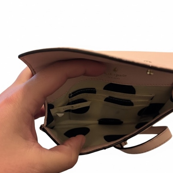 KATE SPADE Sadie Envelope Crossbody Bag Saffiano Leather Light Pink - Picture 4 of 4